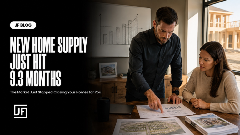 New home supply at 9.3 months in a builder's model home sales office